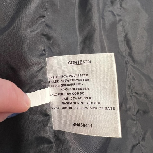 Nine West - Women’s MIDI PufferJacket Faux Fur Hood Sz. MD - Picture 8 of 8